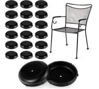 Lot de 20 capuchons ronds en plastique pour pieds de meubles de terrasse, pieds de chaise en fer forgé, pour tables et chaises en