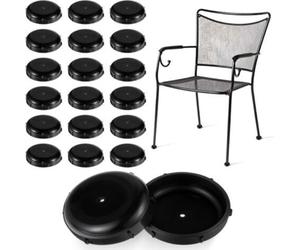 Lot de 20 capuchons ronds en plastique pour pieds de meubles de terrasse, pieds de chaise en fer forgé, pour tables et chaises en