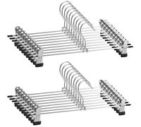 Lot de 20 Ceintre Métal pour Pantalon Cintres Porte Pantalons Finition Chromée Longueur 35cm avec 2 clips de Pantalon Antidér [353]