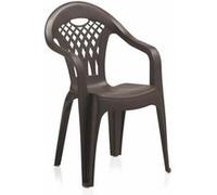 Lot de 20 chaise pegane en resine empilable non pliable H. 86 cm exterieur marron Marron G