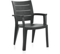 Pegane Lot de 20 chaises de jardin - Gris