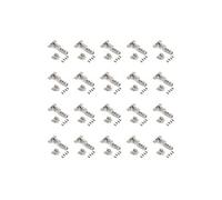 Lot de 20 charnières super coudées X92 avec fermeture amortie et embases à visser, Acier, Nickelé