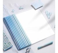 Lot de 20 chemises à pince A4 pour relieur thermique, largeur du dos 10 mm, couverture transparente A4, classeur de candidature pour bureau, école, fichiers, documents (Bleu)