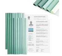 Lot de 20 chemises à pince A4 pour relieur thermique, largeur du dos 10 mm, couverture transparente A4, classeur de candidature pour bureau, école, fichiers, documents (Vert)