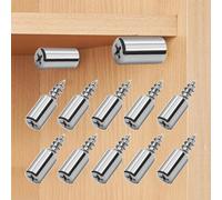 Lot de 20 chevilles d'étagère pour armoire, vis autotaraudeuses, support stratifié, broches d'étagère avec manchon antidérapant pour placard, bibliothèque (2,8 cm)