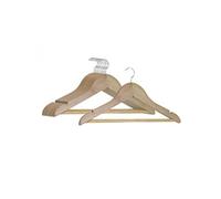 Lot de 20 cintres 32.5 cm pour vêtements enfant avec crochet pivotant à 360° - Bois clair - Vivezen