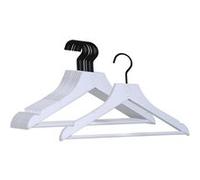 Lot de 20 cintres 32 cm pour vêtements enfant premium avec crochet pivotant à 360° - Blanc - Vivezen Blanc G