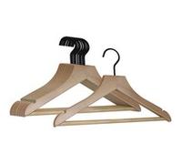 Lot de 20 cintres 32 cm pour vêtements enfant premium avec crochet pivotant à 360° - Bois clair - Vivezen beige G
