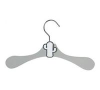 Lot de 20 cintres en bois 28 cm pour bébé, enfant avec crochet pivotant - Cintre gris et cactus blanc - Monsieur Bébé Gris - Cactus blanc G