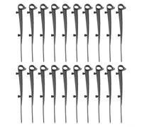 Lot de 20 clips de brosse de gouttière pour tuiles de toit, maintient fermement la brosse en place, fixation en plastique pour les zones de vent fort et les toits plats, noir ou gris