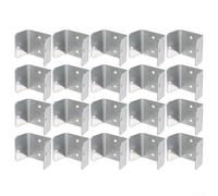 Lot de 20 clips de clôture en acier galvanisé pour poteaux en bois, fixations de panneaux de treillis robustes et supports de connexion de clôture en bois, fixations de jardin antirouille pour