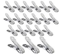 Lot de 20 clips de jardin en acier inoxydable pour serre - Pinces à forte adhérence pour maintenir les plantes, filets, vêtements, serviettes (9 cm)