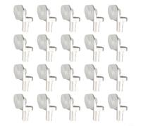 Lot de 20 clips de support en alliage de zinc pour étagère en verre | Alliage de zinc robuste, design épais, capacité de poids élevée, construction en métal, soutien durable