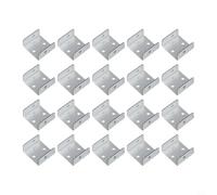 Lot de 20 clips galvanisés de 32 mm à 50 mm pour poteaux en bois - Poignées de treillis résistantes à la rouille Fixation sûre pour clôtures de jardin jusqu'à 45 mm d'épaisseur - Argenté (32)