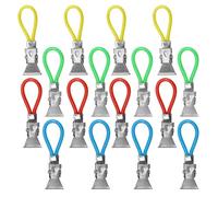 Lot de 20 clips porte-serviettes en plastique et métal chromé, clips pour serviettes, crochets pour serviettes, crochets pour passants, maniques, torchons (5 couleurs)