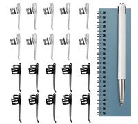 Lot de 20 clips pour stylo en métal, accessoires de lumière amovibles, porte-stylo en acier