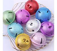 Lot de 20 cloches en métal pour bricolage - 4 cm - Clochettes de Noël - Petites cloches de bricolage colorées - Pendentif pour décoration de festival, cloches pour animaux de compagnie - Couleurs