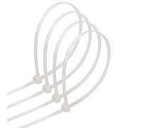 Lot de 20 colliers de serrage en nylon 7,2 x 500 mm blancs, robustes et flexibles, parfaits pour regrouper les câbles et sécuriser les éléments.