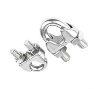 Lot de 20 colliers de serrage pour câble métallique M3 M5 en acier | Résistant à la rouille, design à étrier en U, pince de selle pour une pression uniforme, pour la marine, le rigging