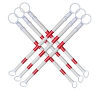 Lot de 20 cônes de signalisation Extensibles - Poteaux de contrôle de Foule Robustes de 1,6 à 3 m avec Bande réfléchissante de qualité Professionnelle (Rouge et Blanche) pour Une sécurité AC