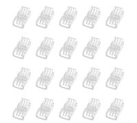 Lot de 20 connecteurs de bande LED sans soudure à 3 broches pour lampes de 5 V, 12 V, 24 V avec support de 8 mm et 10 mm de largeur, couleur blanche, lot de 20 pièces (3P-8 mm)