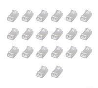 Lot de 20 connecteurs de bande LED sans soudure à 3 broches pour lampes de 5 V, 12 V, 24 V avec support de 8 mm et 10 mm de largeur, couleur blanche, lot de 20 pièces (3P-10 mm)