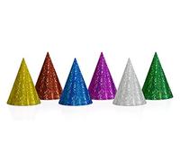 PartyDeco Cotillons hologrammes multicolores, couleurs assorties avec élastique - Lot de 20