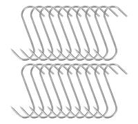 Lot de 20 crochets à viande en acier inoxydable, robustes et durables, crochets en S pour salle de bain, chambre à coucher, bureau, cuisine, magasin, traitement de la viande, barbecue, cuisson de la