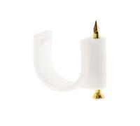 - Lot de 20 crochets fixation Ø10mm - Blanc