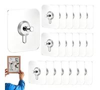 Lot de 20 crochets pour tableaux sans perçage, charges , sans clous, sans perceuse, pour maison, cuisine, carrelage, béton, extérieur, salle de bain, art bannière, bloc photo
