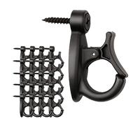 Lot de 20 crochets Q-Hanger pour guirlandes lumineuses avec vis, crochets à visser pour suspendre des lumières de Noël et des guirlandes lumineuses (noir)