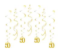 Lot de 20 décorations pour 50e anniversaire - Décoration de mariage doré 50 ans - Décoration à suspendre au plafond pour 50e anniversaire