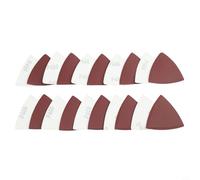 Lot de 20 disques abrasifs triangulaires de 80 mm, crochets et boucles, feuilles abrasives en oxyde d'aluminium pour outils multifonctions oscillants, polissage du bois, élimination de la rouille