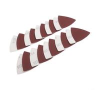 Lot de 20 disques abrasifs triangulaires de 80 mm, crochets et boucles, feuilles abrasives en oxyde d'aluminium pour outils multifonctions oscillants, polissage du bois, élimination de la rouille