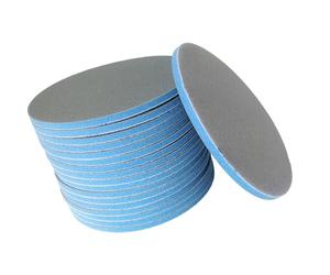 Lot de 20 disques de meulage en mousse 6in / 150 mm Bleu éponge 3000 | Éponge flexible ronde de 150 mm pour poncer avant polissage de peinture de voiture, disque de ponçage en mousse pour pièces