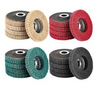 Lot de 20 disques de polissage à lamelles en fibre de nylon pour meuleuse | Disque de ponçage grain 120/180/320/800, disque de polissage, tampon à récurer, décapant de peinture de rouille