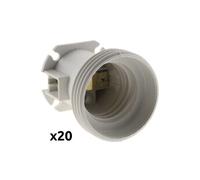 - Lot de 20 douilles de chantier E27 - Blanc