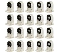 Lot de 20 douilles T8 G13 pour lampe fluorescente - Sans pont - Pied tombal - Support rotatif pour tube fluorescent - 250 V 2 A - Culot de tube LED pour remplacement de réparation - 3,6 x 2,8 x 2,2 cm