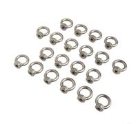 Lot de 20 écrous à œil de levage M6 en acier inoxydable 304 avec anneau fileté femelle pour connecter des boulons à vis pour accrocher des articles sur des supports solides avec une répartition