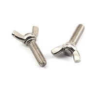 Lot de 20 écrous et boulons papillon M6 en acier inoxydable 304 - Boulons et écrous papillon M6 x 25