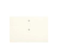Lot de 20 enveloppes en papier kraft avec fermeture à cordon pour invitations, cartes de visite, photos, loisirs créatifs (blanc)