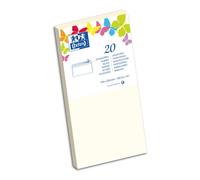 Lot de 20 enveloppes Oxford 110x220 beige auto adhesive beige