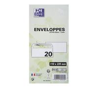 Lot de 20 EnveloPPes Oxford 110x220auto adhesive recycle -