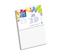 Lot de 20 enveloppes Oxford 90x140 gommee patte pointue de visite blanc