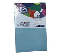 Lot de 20 enveloppes Oxford 90x140 gommee patte pointue de visite bleu ciel