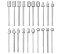 Lot de 20 fraises diamantées pour meulage Dremel-Avec tige de 1/8""-Pour verre,céramique,sculpture,meulage,polissage