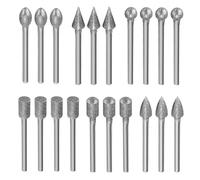 Lot de 20 fraises diamantées, tige 1/8" | Broches diamantées pour outils rotatifs Dremel, pour pierre, verre, céramique