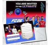 Lot de 20 invitations d'anniversaire avec enveloppes Motif football