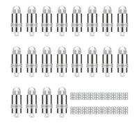 Lot de 20 lanternes en papier LED pour lanternes en papier et ballons étanches Blanc chaud (20 piles de rechange)