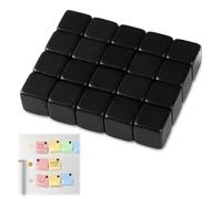 Lot de 20 Mini Aimants Puissants, 8 x 8 x 8 mm Noirs Aimants en Néodyme Puissant, Petit Aimant Tableau Blanc Résistant au Stress et à la Corrosion, Aimant Double Face Plat pour Bureau, Réfrigérateur